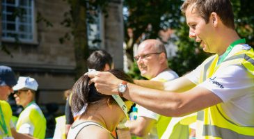 Runners and volunteers