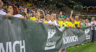 Volunteers Team CSF Run Norwich 2018 Carrow Road Preston North End parade