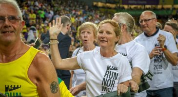 Carrow Road welcome for volunteers and runners