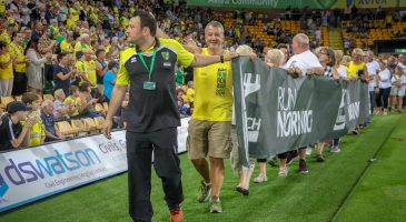 Volunteers Team CSF Run Norwich 2018 Carrow Road Preston North End parade Leander Platten