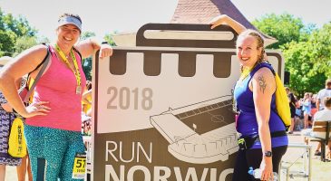 Giant medal chapelfield gardens 2018