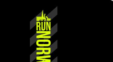 Logo detail on RN22 Run Norwich top