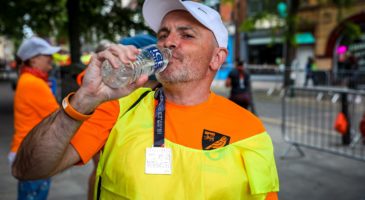 RN23 Volunteer drinks water