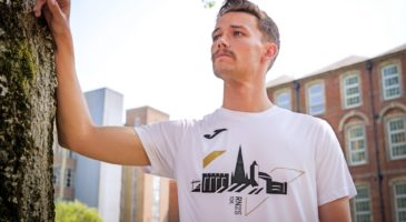 man in white tshirt