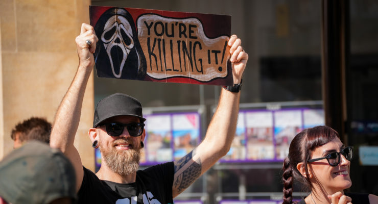 man with sign